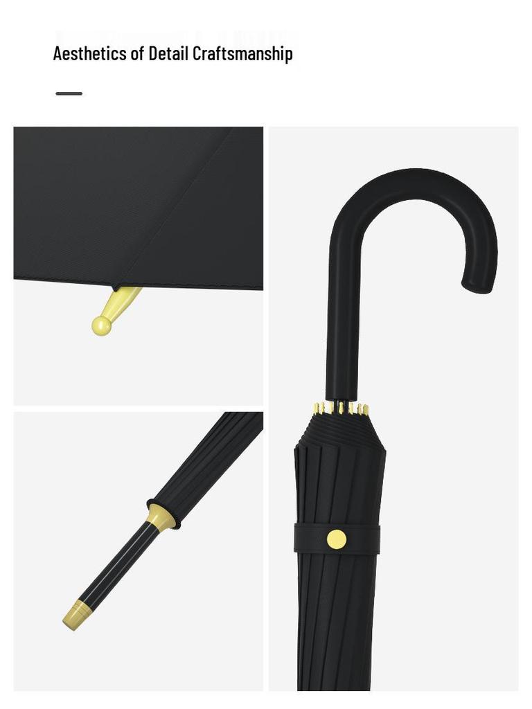Duży parasol golfowy w jednolitym kolorze: Długi uchwyt, Osiem żeber, Możliwość personalizacji logo, Na deszcz i słońce.