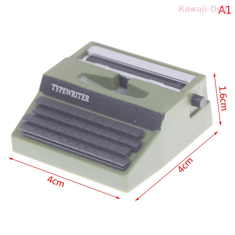 1Pcs Simulation Typewriter Model 1:12 Doll House Mini Ornaments Doll Toy Scene Props