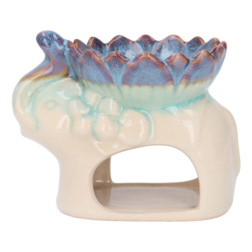 Elephant Ceramic Aroma Fragrance Wax Warmer Ice Crack Texture Pattern Candle Essential Oil Burner