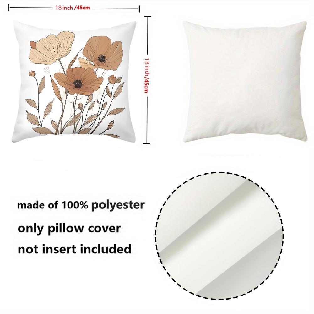 Floral Patterned Throw Pillows for Home Decor Polyester pillowcase, sofa decorative cushion cov Headboard Pillow
