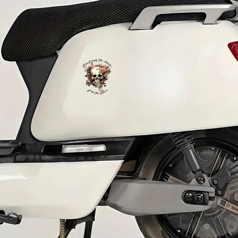 Pegatina de coche con diseño de calavera para motocicleta, calcomanía decorativa creativa y universal