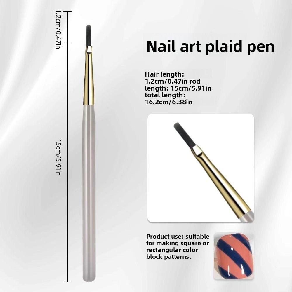 New French Plaid Nail Art Pen Professional Detail Nail Art Liner Brushes Nail Art Grid Pen for Gel Nail Polish