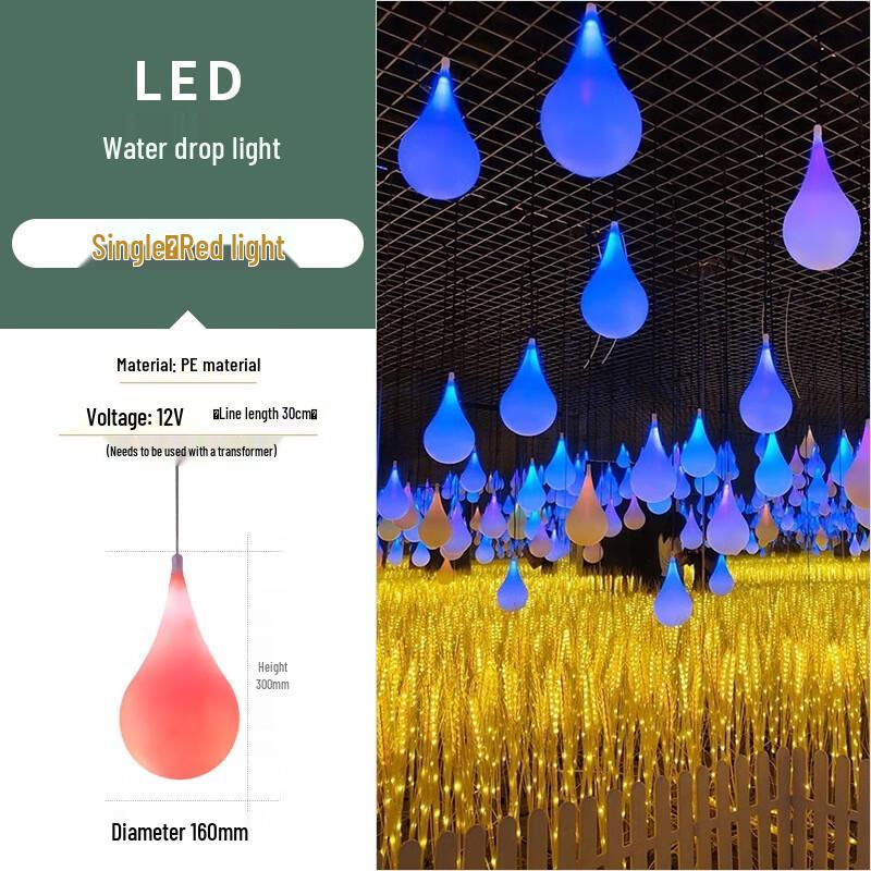 Outdoor LED Water Drop Decorative Hanging Light