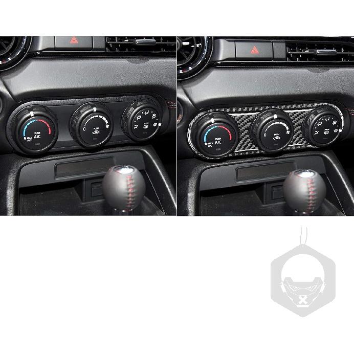 RRX Panel Środkowy Deski Rozdzielczej Samochodu Panel Klimatyzacji Przycisk Sterowania Klimatyzacją Przełącznik Sterowania Klimatem Naklejka Akcesoria z Włókna Węglowego do Mazda MX 5 Miata ND
