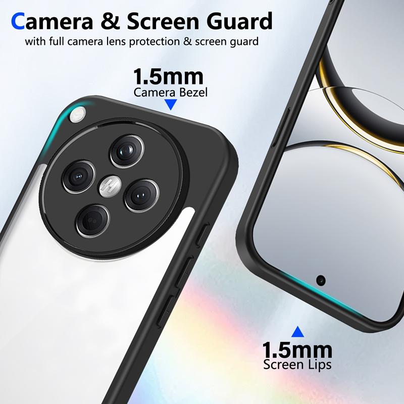 Transparent Silicone Case For Oppo Find X8 Pro FindX8 PC Back TPU Bumper Shockproof Clear Phone Cases Cover