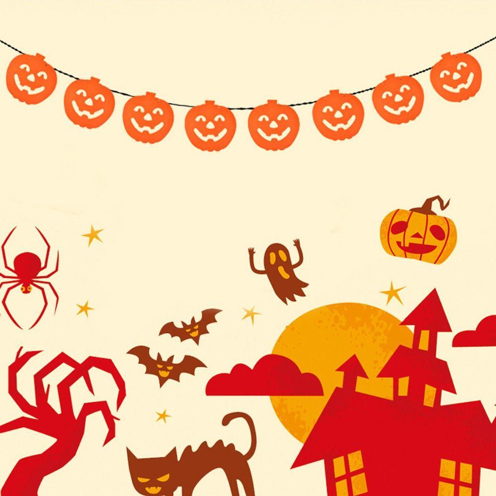 Hanging Happy Halloween Banner Party Decor Pull Flag  Halloween Party Decoration