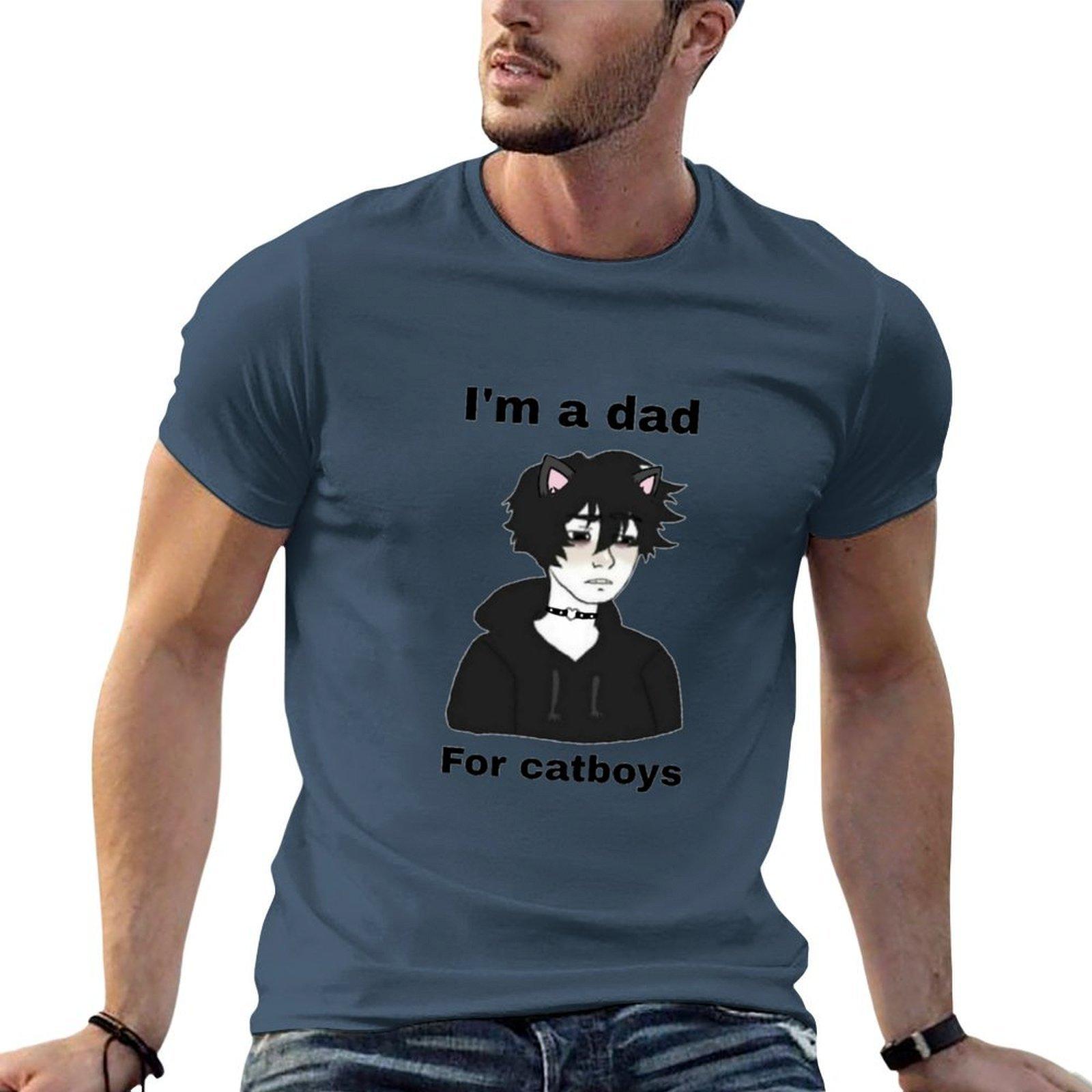 Im A Dad For Catboys Tshirt Plus Size Basic Short Sleeve Top S