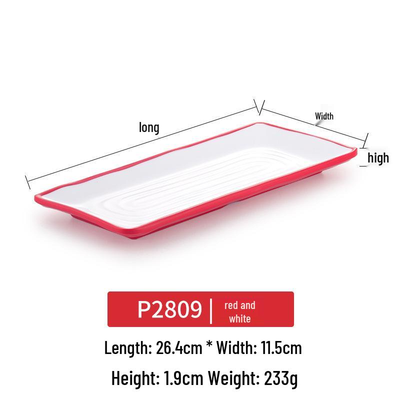 Kaibaiya Melamine Rectangular Sushi & BBQ Tray