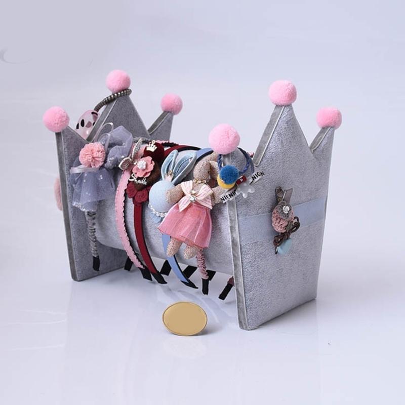 Elegant Hair Jewelry Holder Hairbands Holder Hair Clip Holder Earring Storage Stand Soft Plush Texture for Hairband