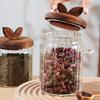 Multifunctional Glass Storage Jar Including Spoon High Borosilicate Glass Sealed Seal for Kitchen Pantries Home Office Use