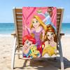 1pc Princess2 Beach Towel with Custom Name, Beach/Swimming/Bath/Picnic/Camping Towel, Suitable for Seaside Beaches