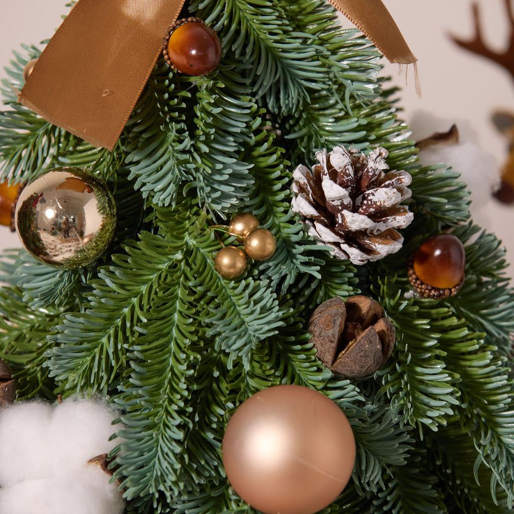 Högklassig Restaurang Hotell Bordsjulgran Ren PE Simulering Barrträd Prydnad för Skrivbordsdekor Ny Juldekoration