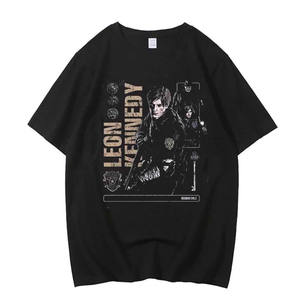 Leon Kennedy Game Tshirt for Men and Women High Quality Cotton Tee Short Sleeve Shirt Fashion Streetwear Top