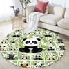Panda Pattern Round rug,Carpet Rug for Living Room Bedroom Sofa Playroom Decor,Non-slip Floor Mat,Holiday Gifts and Birthday Gifts