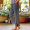 Women's Fashion Casual Pants Solid Color Straight Pants Elastic Waist Pants With Pockets
