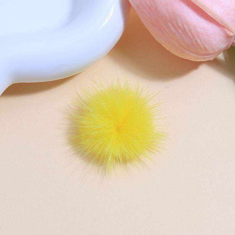 Colorful Mink Hair Ball Handmade DIY Jewelry Versatile Hairpin Accessories