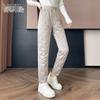 XueZhongFei Women's Seamless Lightweight Duck Down Cuffed Innerwear Pants
