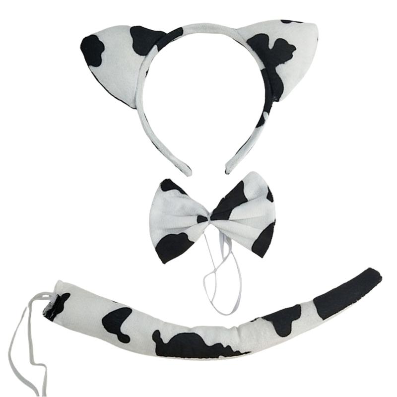 nimal Cosplay Costume Child Cattle Cosplay Set Including Horn Headband, Tail, Bowtie