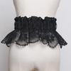 Solid Color Lace Cummerbunds Elastic Wide Waistband Vintage Corset Belt  Dress