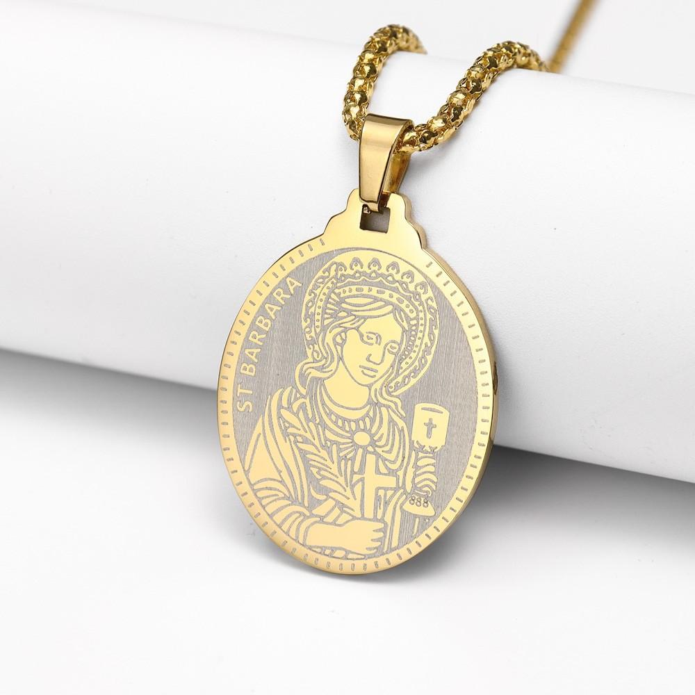 Santa Barbara Men's Necklace Santa Barbara Medal of Honor Men's Pendant Necklace Jewelry