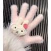 High-value Miffy Rabbit Gloves Total Plush Windproof Cold-resistant Warm All-inclusive Finger Gloves