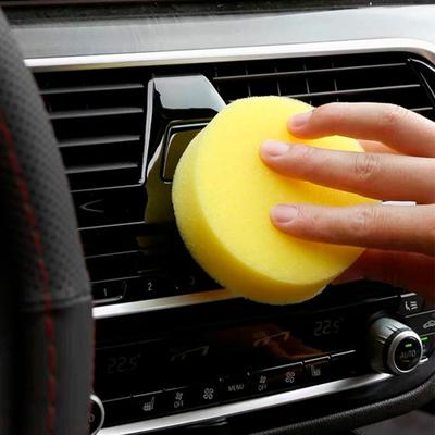 1Pc/12Pcs Waxing Sponge Porous Effortless High Density Super Soft Hand Tool Car Cleaning Durable Yellow Car Polish Wax Applicator Pad for Car