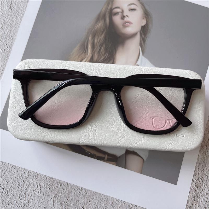 New Sunset Blush Glasses Xiaohongshu Influencer Same Style Ins Plain Face Gradient Anti Blue Light Plain Glasses For Women Daily Fashion Glasses