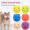 Pet Toy Ball - Latex Vocalizing Pig Head Ball - Cartoon Smiling Pig Dog Teeth Grinding and Cleaning Toy