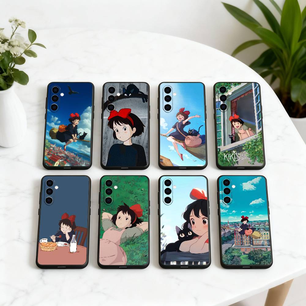 K-Kikis D-Delivery KDS S-Service Phone Case Black Silicone Soft For Samsung Galaxy A73,A72,A71,A70,A53,A52,A51