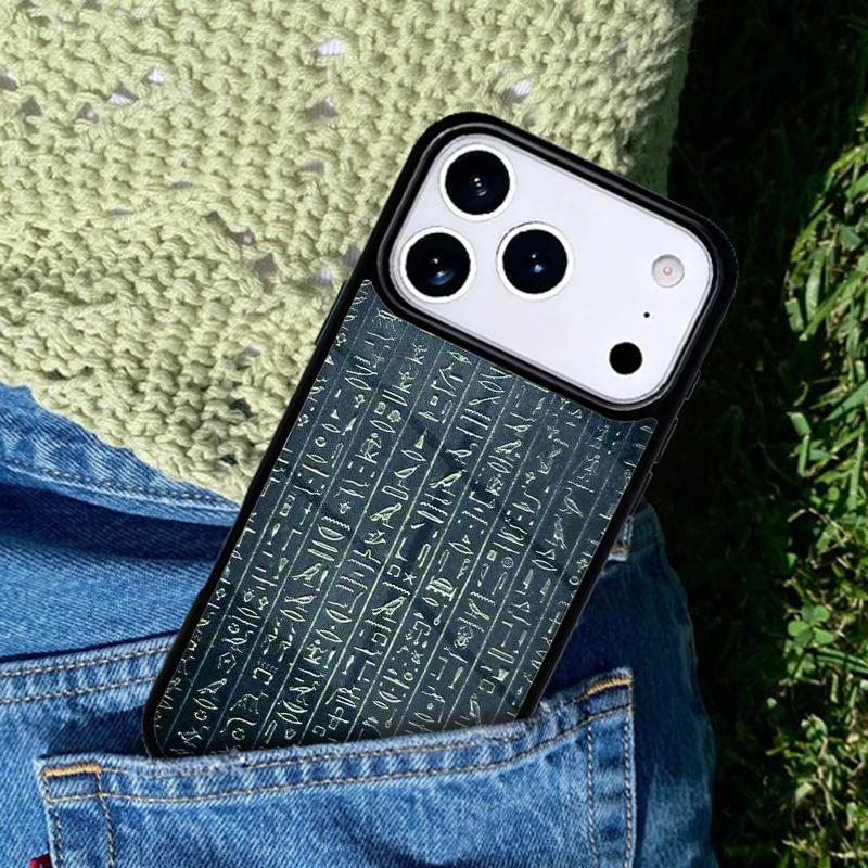 Ancient Egyptian Hieroglyphic Phone Case Cover for IPhone 11 12 13 14 15 16e 17 Pro Max Coque for IPhone 17 Air