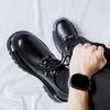 Fashion Fashion Mens Casual Leather Derby Shoes Men's Thick Sole Big Toe Trendy Shoes Men Lace-up Heightened Shoe #8799-R