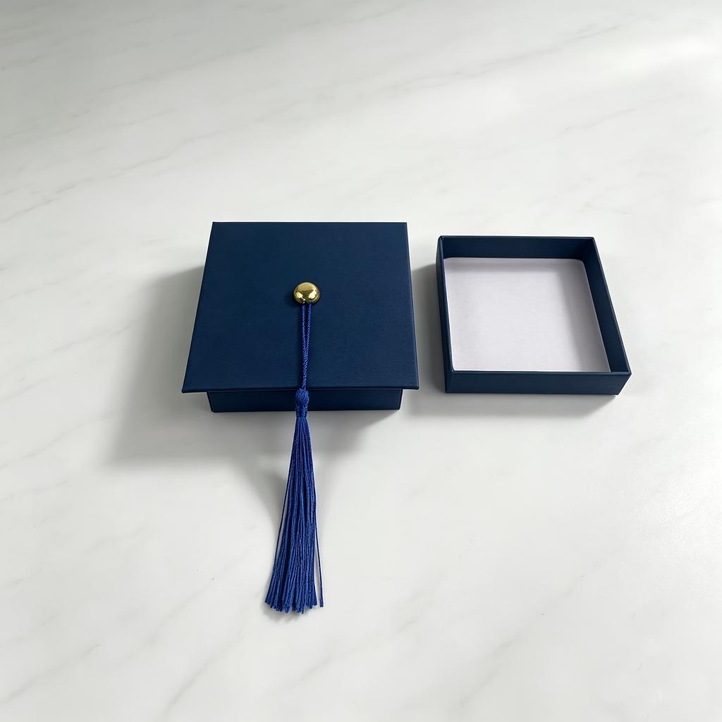 1Pcs Black Graduation Cap Gift Box, Black Doctoral Cap Gift Packaging Box, Suitable For Graduation Celebrations, Perfect For Graduation Parties And