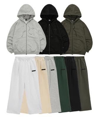 Urbanage [Set] Daily Standard Zip-Up Hoodie + Wide Pants
