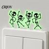Decorative Glow Stickers for Home Halloween Light Switch PVC Sticker, in The Dark Skeleton Adhesive Wall Decals Decal, Luminous Sticker Living