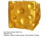 Cheese Cube Squeeze Toy Golden Stress Relief Toy, Giant Office Anxiety Gadgets Simulated Food Pinch for Reduction & Boredom Fidget Toys