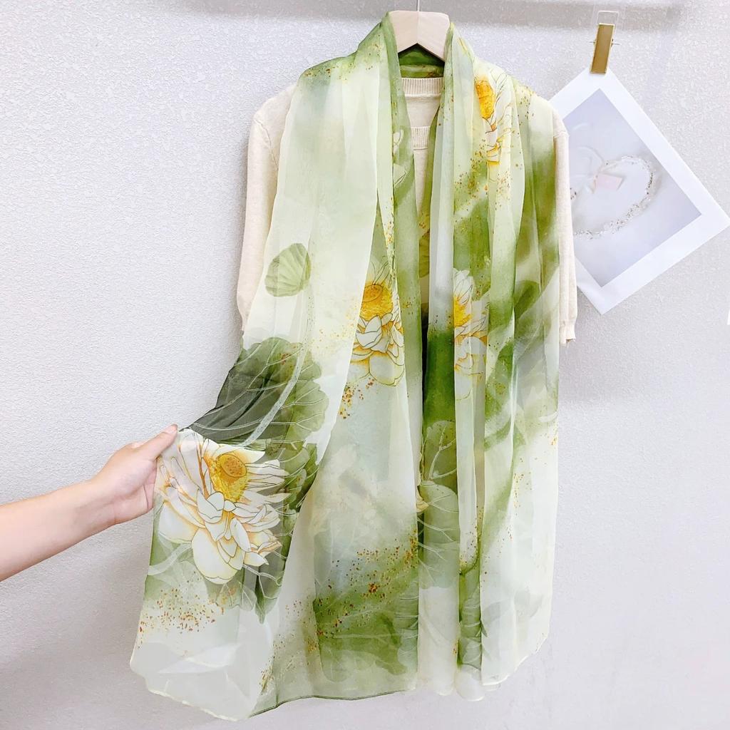 Silk Scarf Fashion Design Neck  Foulard Female Headbanda Luxury Hijab Women Warm Pashmina Scarves Echarpe Shawl Large Wrap