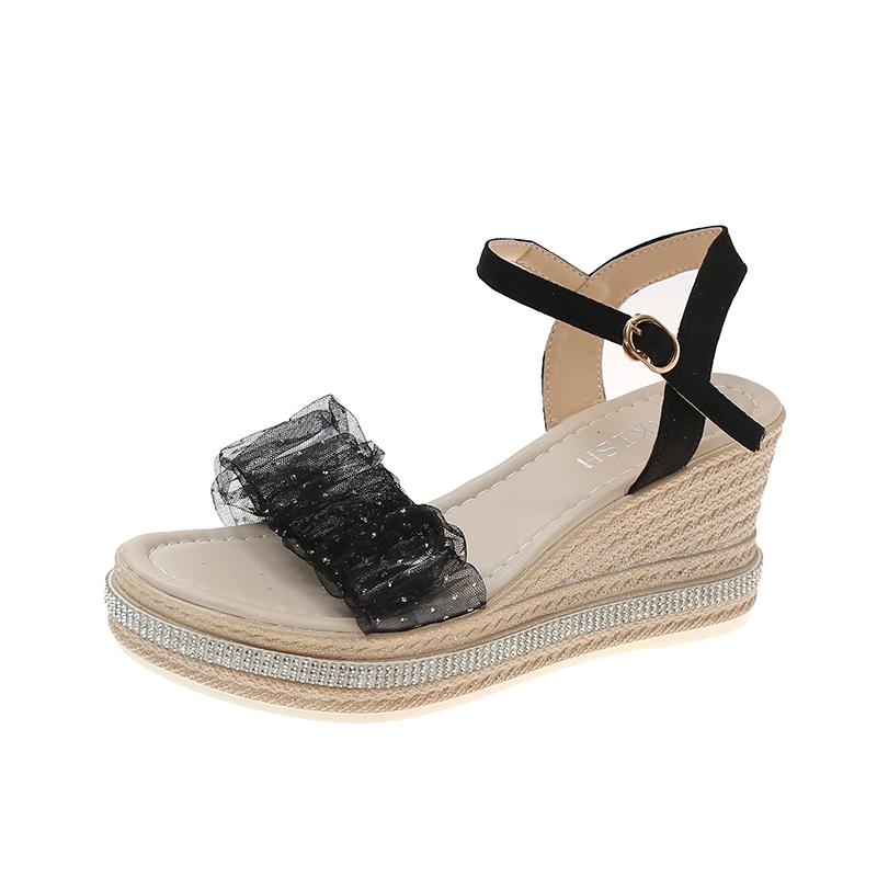 мода Новые женские сандалии-гладиаторы с ремешком на щиколотке и пряжкой — фото 9