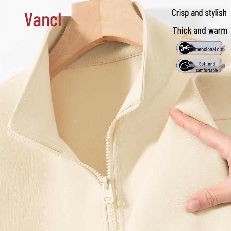 

VANCL Men s Stand Collar Half-Zip Sweatshirt L
