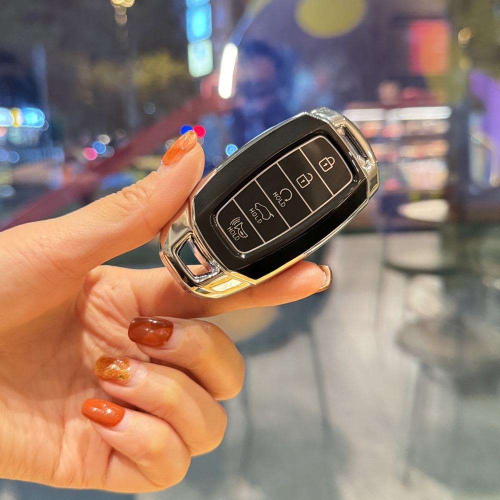 5 Buttons TPU Car Key Case Cover Shell for Hyundai I30 Ix35 KONA Encino Solaris Azera Grandeur Ig Accent Santa Fe Palisade