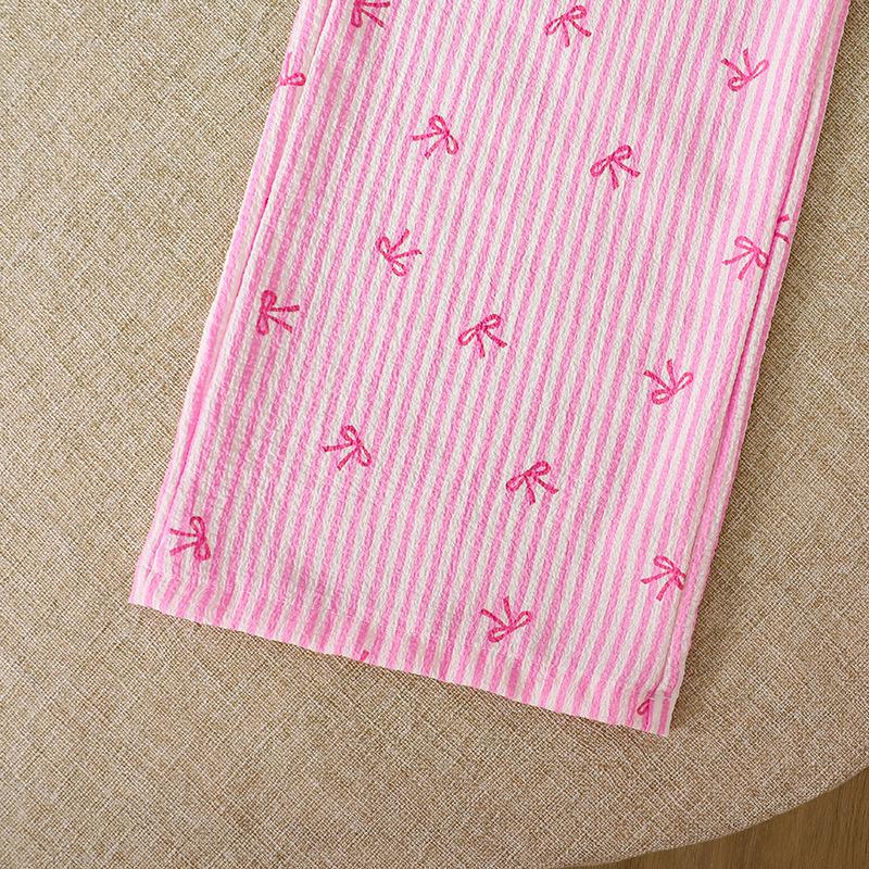 7-12Y Girls‘ Suit Summer Children's New Fashionable Printed Shirt + Trousers 2pcS Girls’ Long-sleeved Girls' Trousers