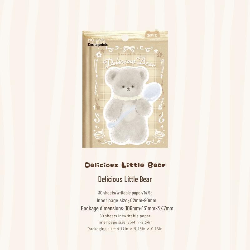 

Momo Bai Bear s Time Book Series Cute Animal Kraft Paper Sticky Notes - 4 Styles