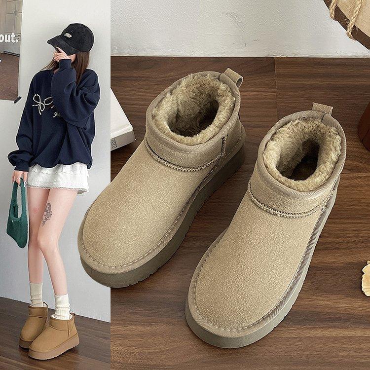 2025 New Women Snow Boots Casual Slip-on Botas Mujer Plush Warm Home Cotton Shoes Classic Winter Thick-soled Women's Ankle Boots