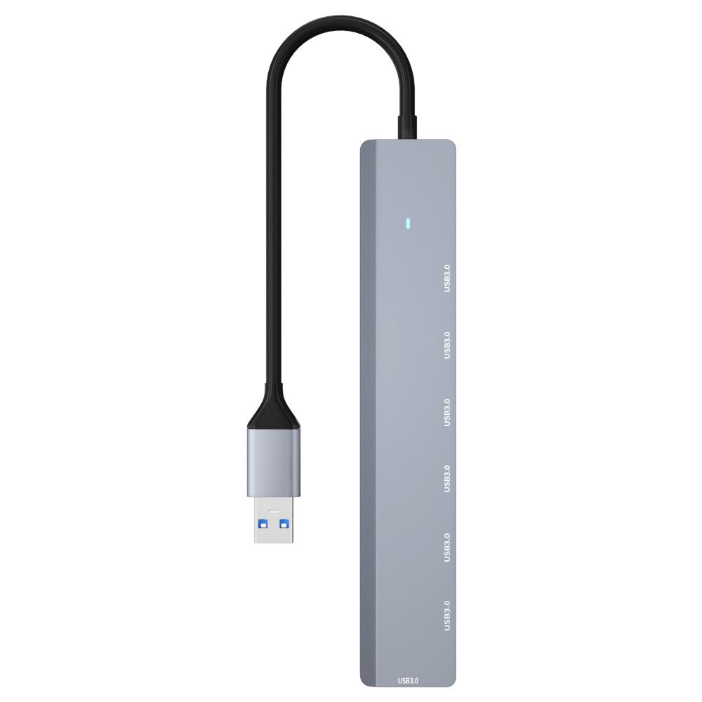 USB 3.0 Seven-Port Expansion Hub with DC Power Supply for Laptops, Keyboards, Mice, and USB Drives