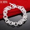 925 Sterling Silver Fashion Bracelet Men Women Gift Wedding Jewelry