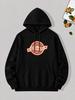 Unisex Hoodie, Casual Daily Wear, Original Quality Stamp Graphic Print, Pullover Sweatshirt, Streetwear Style, Autumn Winter Season, Kangaroo Pocket A