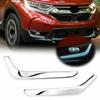 Front Fog Lamp Eyebrow Cover Decorative Trim Strips Chrome Steel Look For Honda CRV 2017 2018 2019 Non-OEM ReplacementGood product