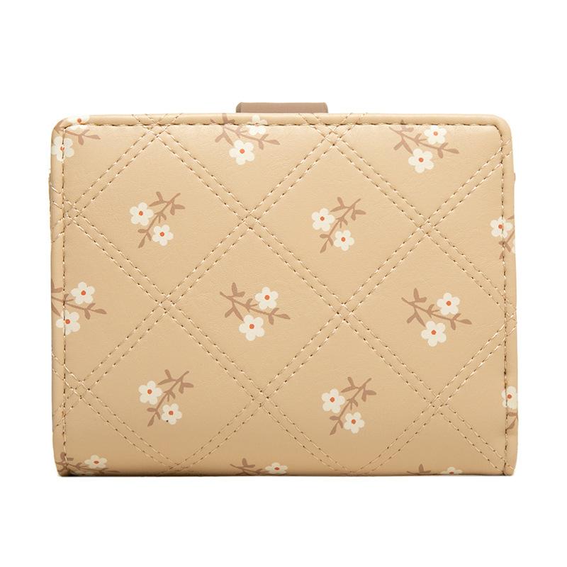 Women Wallets Floral Print Multi-Card Short Wallet, Card Holder, Leather Clip, Coin Purse