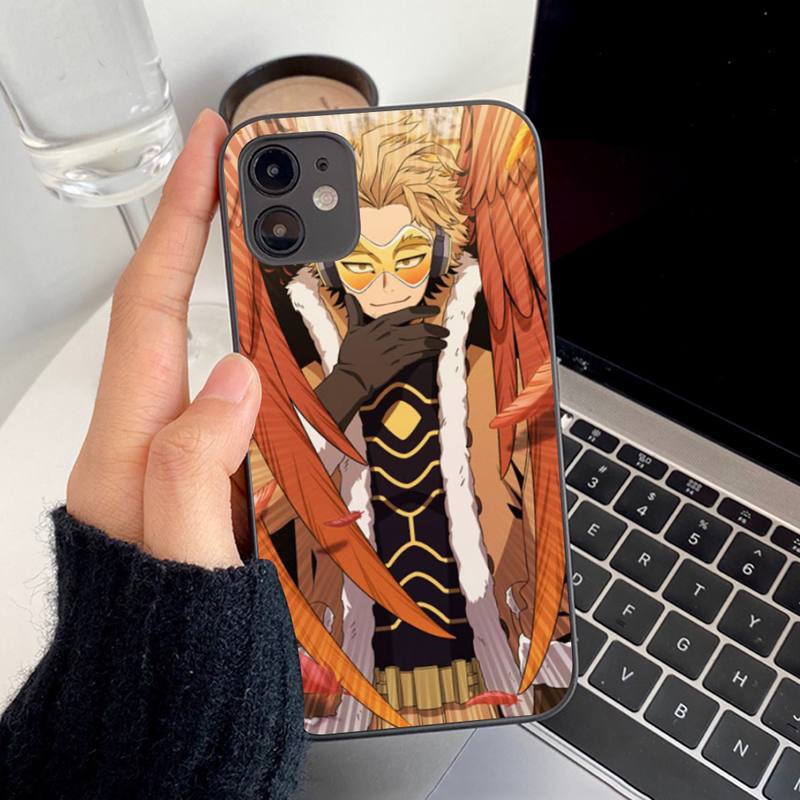 Capa de celular Anime MHA Hawks BNHA para iPhone 11 12 13 mini pro XS MAX 8 7 6 6S Plus X 5S SE 2020 XR