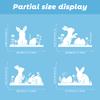 White Bunny Easter Window Clings Static Cling for Glass Home Party Decorations Removable Reusable