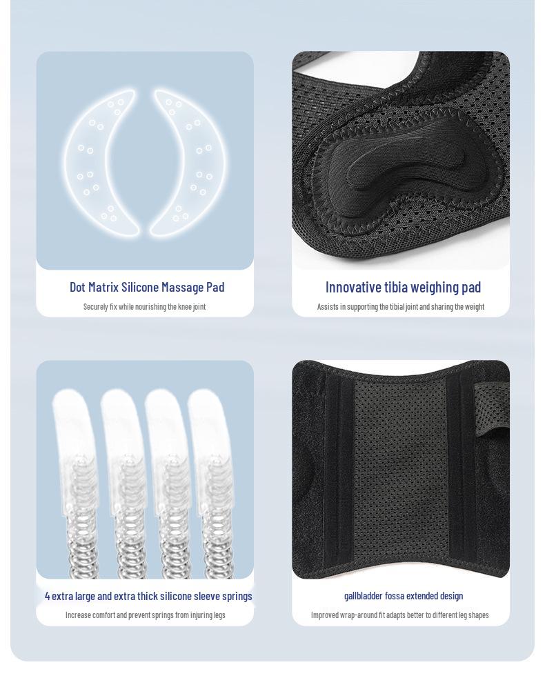 Japanese 6th Gen Breathable Knee Support: Lightweight Strap for Running, Cycling, Mountaineering, Meniscus and Patella Stability